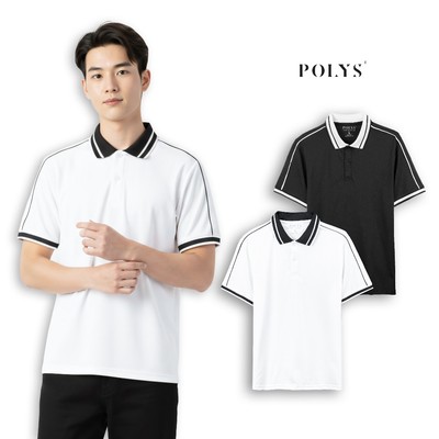 Áo thun polo nam POLYS, vải TC SYNEX 4 chiều, thoáng khí, thấm hút. Áo polo tay ngắn NOIR
