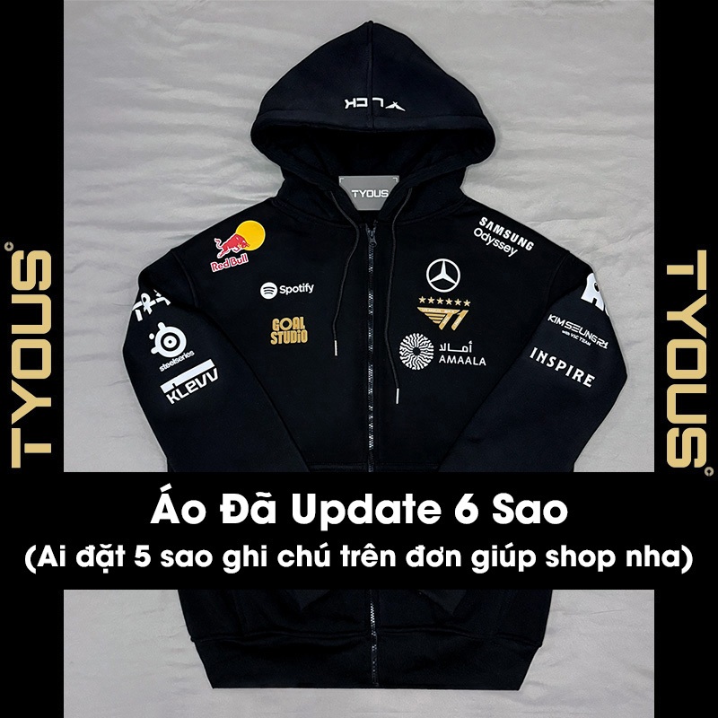 [6 Sao] Áo Khoác T1 CKTG 2025 (Tùy Chỉnh Tên Theo Yêu Cầu)