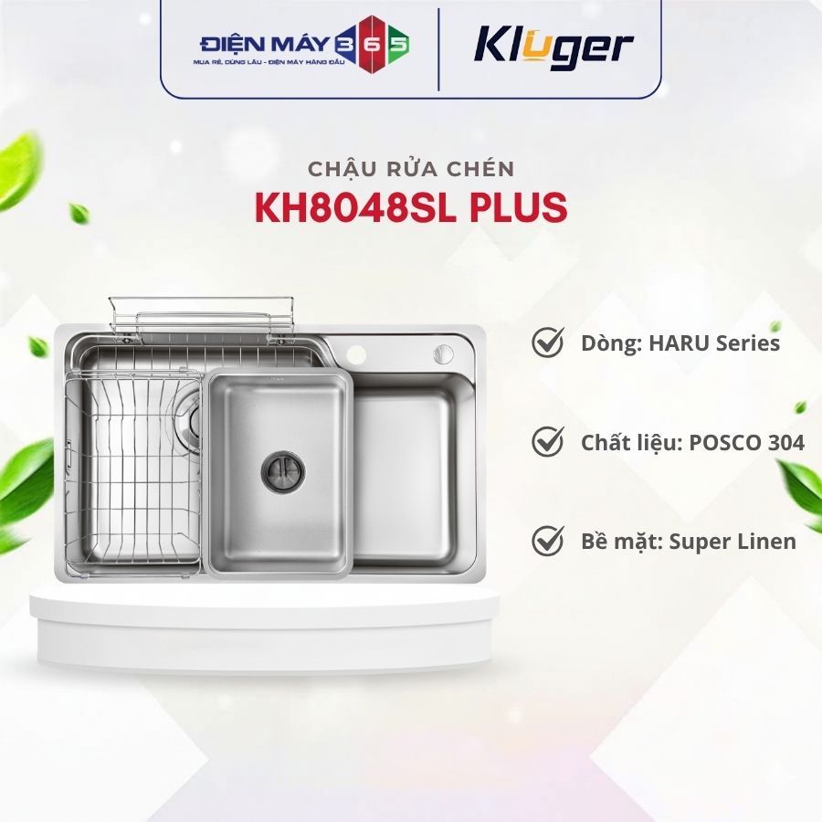 Chậu rửa chén Kluger KH8048SL Plus -  Cao Cấp Chống Gỉ Sét
