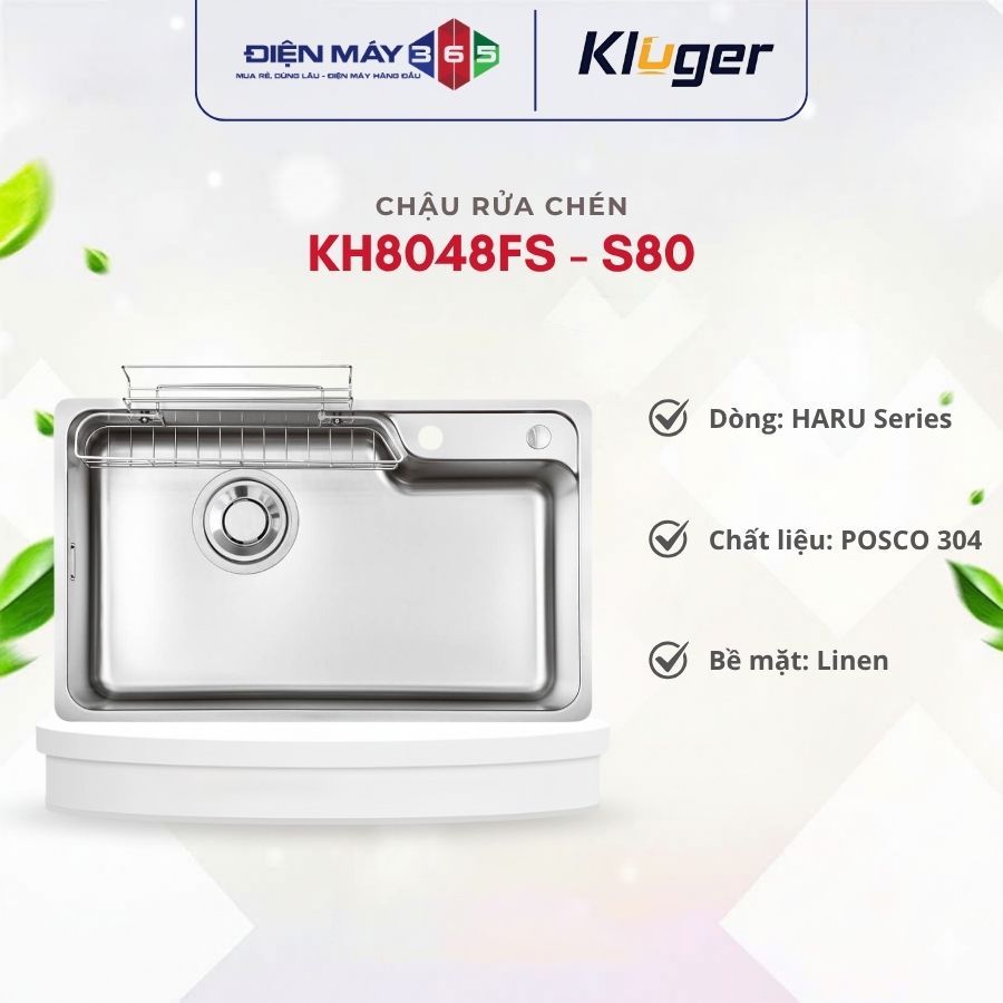 Chậu rửa chén Kluger KH8048FS - S80 Thiết Kế Âm Bàn Sang Trọng