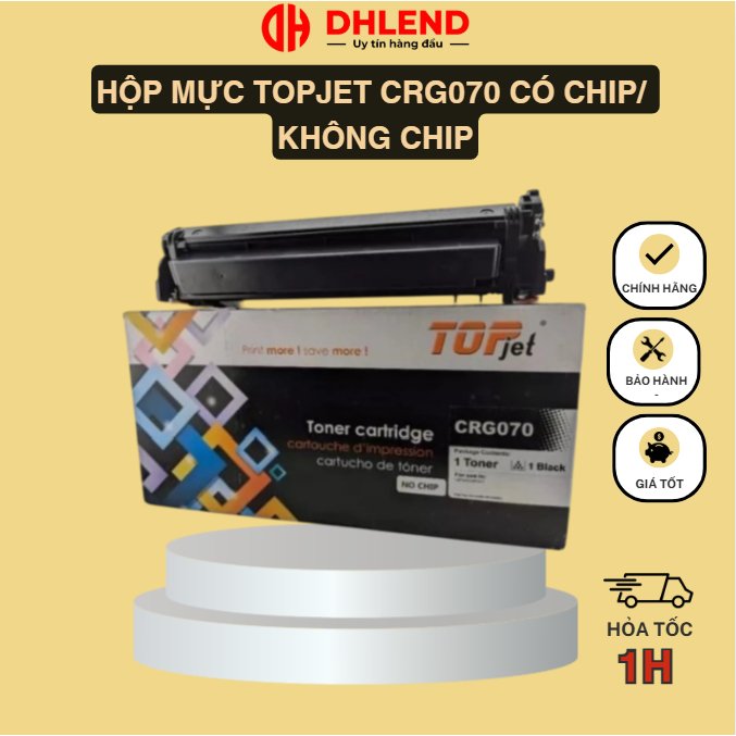 Hộp Mực Topjet CRG070 có chip/ không chip