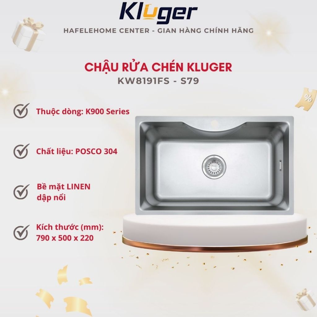 Chậu rửa chén Kluger KW8191FS - S79 Giải Pháp Rửa Chén Không Ồn Cho Căn Hộ Hiện Đại