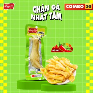  Combo 20 Chân Gà cay Nhất Tâm 40g chân gà ớt xanh hàng Việt Nam thơm ngon 