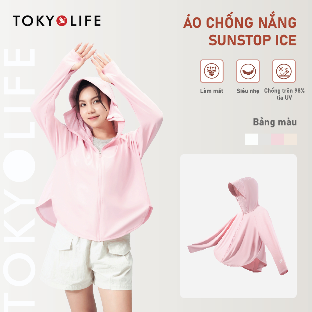 Áo chống nắng nữ SunStop Ice chi tiết trang trí TOKYOLIFE 40003400