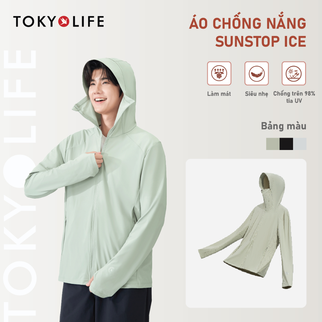 Áo khoác chống nắng nam SunStop Ice chống tia UV chi tiết trang trí TOKYOLIFE 40003401