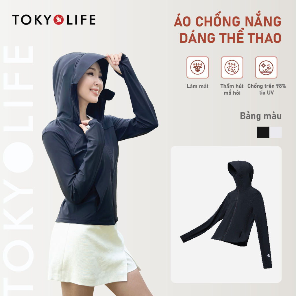 Áo khoác chống nắng nữ SunStop Ice kiểu dáng thể thao năng động TOKYOLIFE 40003398