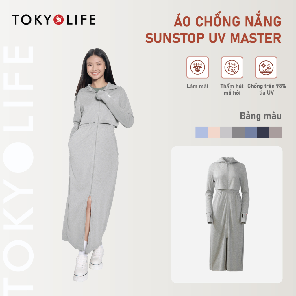 Áo khoác chống nắng NỮ SunStop Master chống tia UV dáng dài thoáng mát tối ưu TOKYOLIFE 40000096
