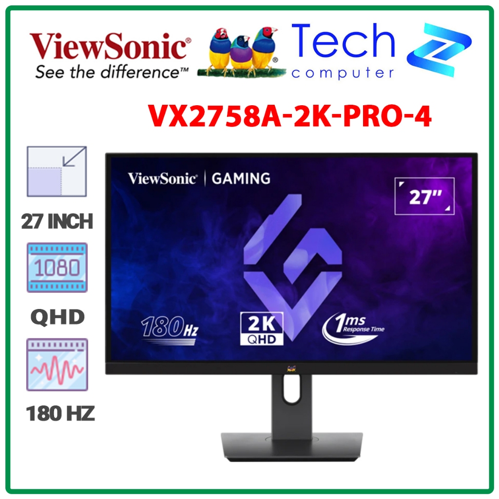 Màn hình gaming ViewSonic VX2758A-2K-PRO-4 27 inch QHD 2K IPS 180Hz 1ms FreeSync G-Sync HDR10