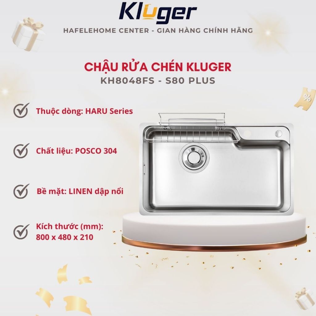 Chậu rửa chén Kluger KH8048FS - S80 Plus – Sự Lựa Chọn Của Những Gian Bếp 5 Sao