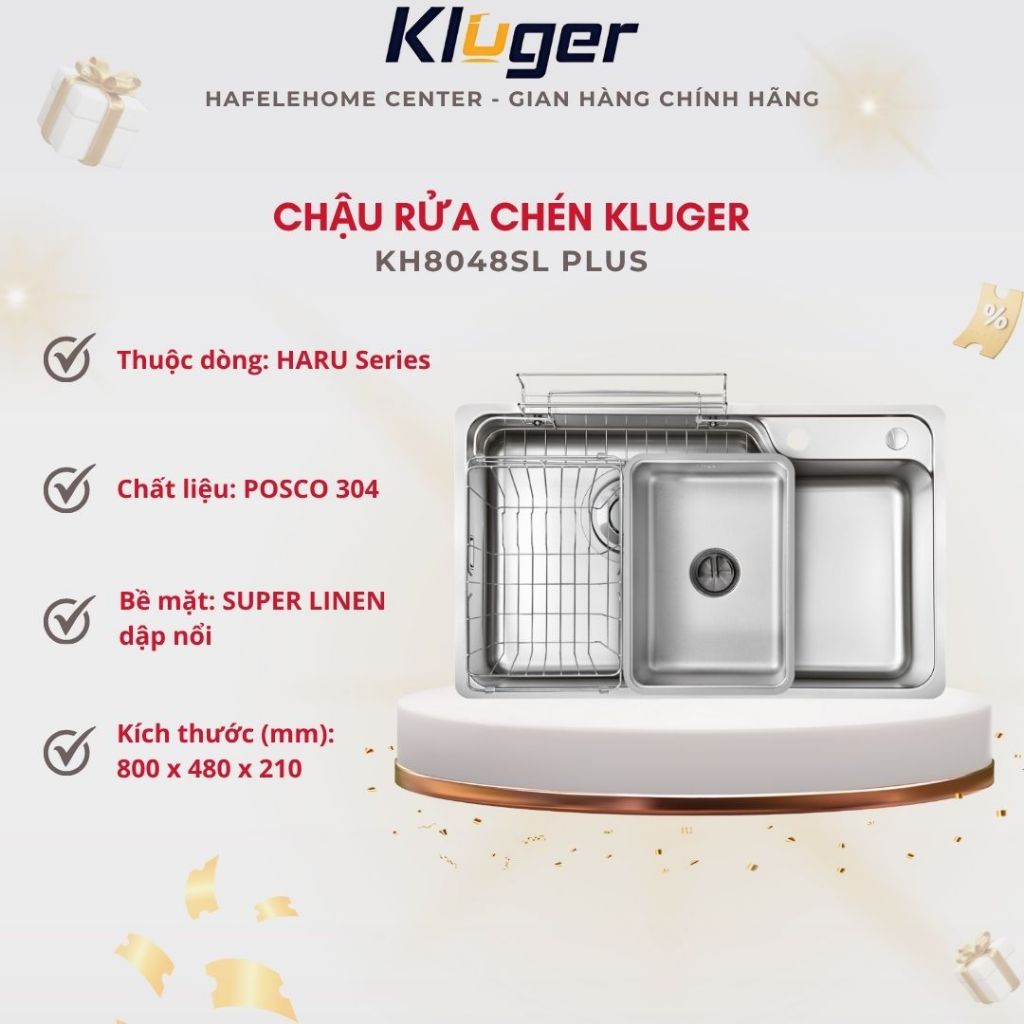 Chậu rửa chén Kluger KH8048SL Plus – Chậu Rửa Chén Cao Cấp Cho Những Bếp Đẳng Cấp