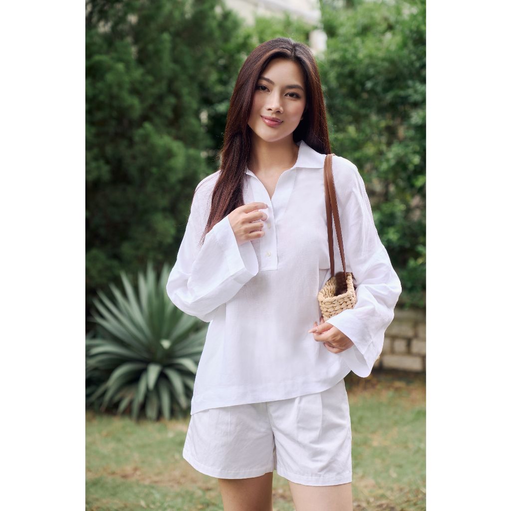 Áo Sơ Mi Nữ Thời Trang Tay Dài NINOMAXX 2408004