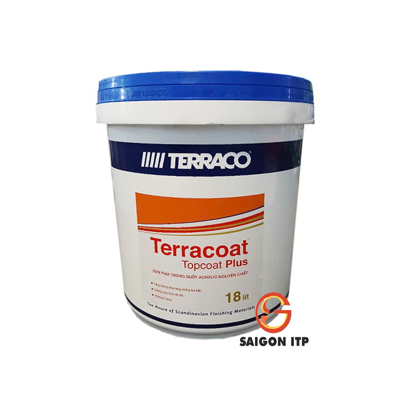 Sơn phủ bóng Terracoat Topcoat Plus trong suốt 5 lít