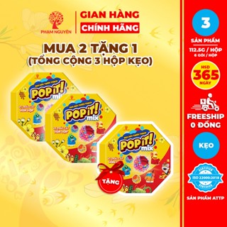   MUA 2 TẶNG 1  HỘP QUÀ TẾT 2026  Tổng cộng 3 Hộp Kẹo dẻo thiên thạch Mix vị - bát giác POPIT Phạm Nguyên 112.5g 