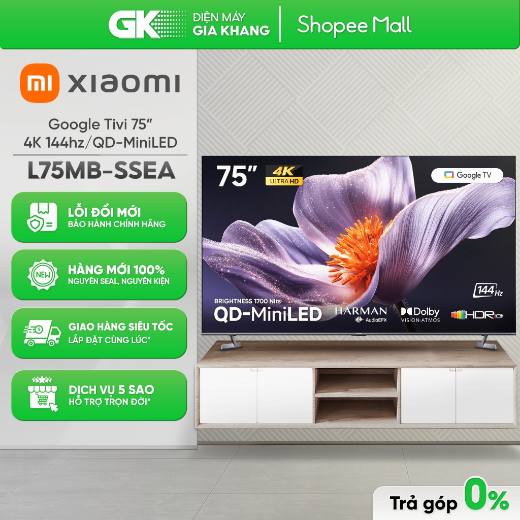 Google Tivi XIAOMI S Pro Mini LED 4K 75 Inch L75MB-SSEA [Freeship HCM]