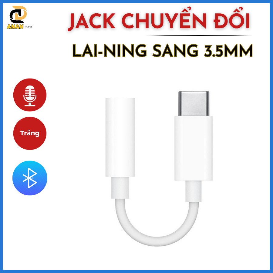 Cáp chuyển đổi tai nghe sang chân tròn 3.5 mm-Dây Zắc Giắc Jack chuyển lai ning type C sang chui trò