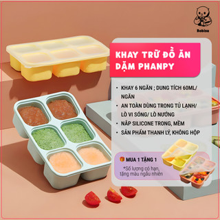  PHANPY | Khay Trữ Đông Đồ Ăn Dặm Bằng Silicon 6 Ô x 60ml   Mua 1 tặng 1  
