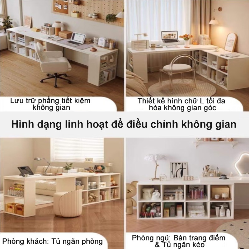 𝑯𝑬𝑰𝑵𝑶 Bàn làm việc góc chữ L có thể chuyển đổi Eco-Board dày 25mm Lắp đặt tự do phòng ngủ phòng khách | BigBuy360 - bigbuy360.vn