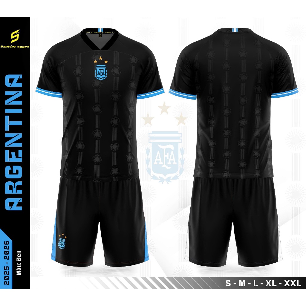 Quần Áo bóng đá tuyển Argentna logo thêu , Bộ quần áo đá banh sân nhà đỏ Thun mè Cao Cấp A5