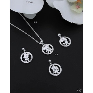 Mặt dây chuyền con giáp bạc
