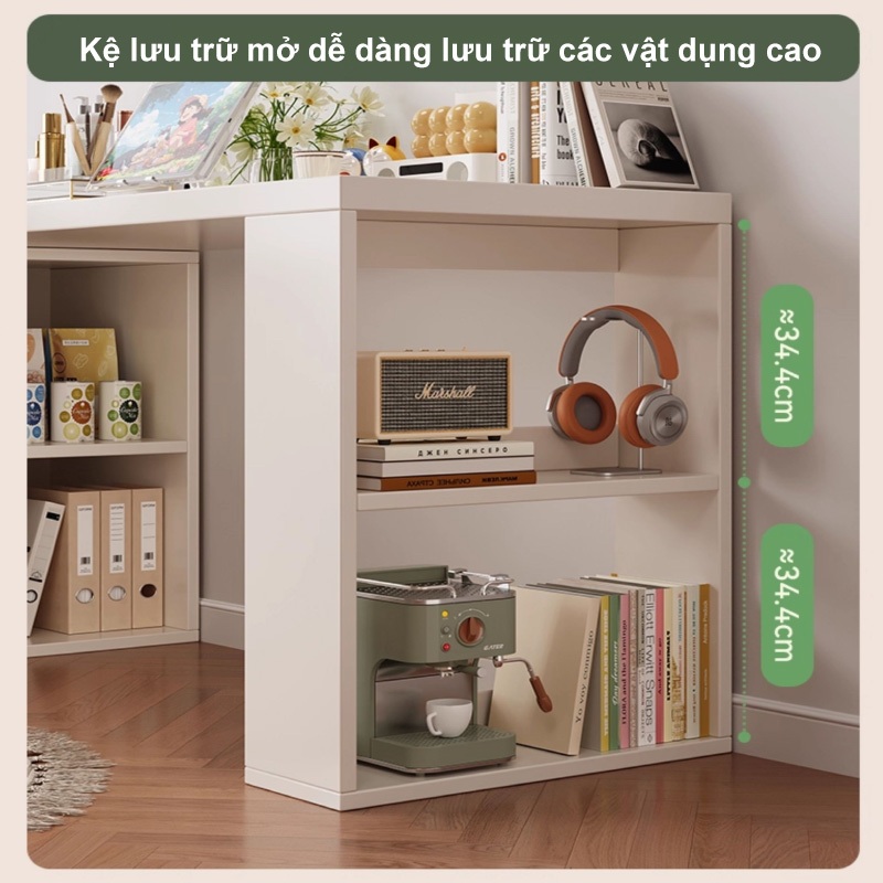 𝑯𝑬𝑰𝑵𝑶 Bàn làm việc góc chữ L có thể chuyển đổi Eco-Board dày 25mm Lắp đặt tự do phòng ngủ phòng khách | BigBuy360 - bigbuy360.vn