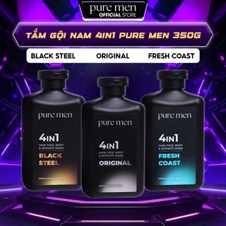  Sữa Tắm Gội Nam 4in1 Pure Men Natural Vegan Hương Nước Hoa Nam Tính  350ml  