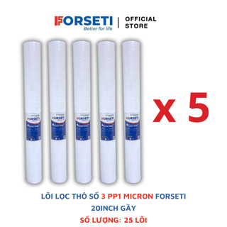 Sỉ 25 lõi lọc thô số 3 20inch PP 1Micron và lõi 2 UDF (Than hoạt tính) 20inch gầy