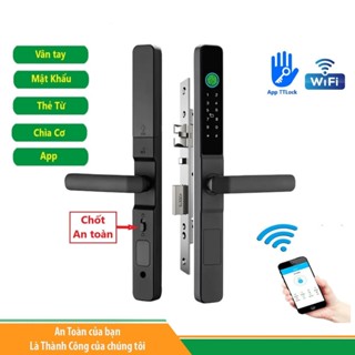  Khóa vân tay cửa nhôm Xingfa App TTLock chống nước Cửa Lùa Mở Mã N1 