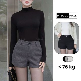  Quần Short Dạ Nữ 2 Lớp Cạp Cao Dáng A BigSize 501 MiSoul Mall Quần Đùi Dạ Ép Có Lót Trong Thu Đông 