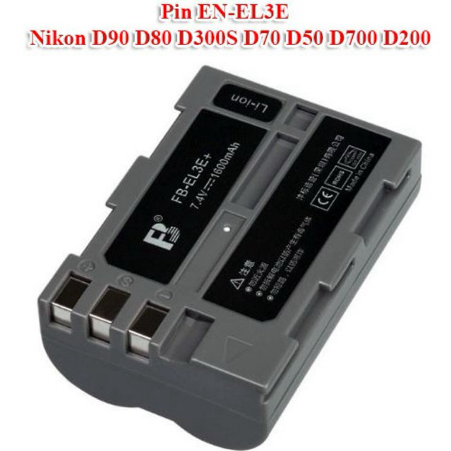 Pin máy ảnh Nikon D90 D80 D300S D70 D50 D700 D200 - Nikon EN-EL3E