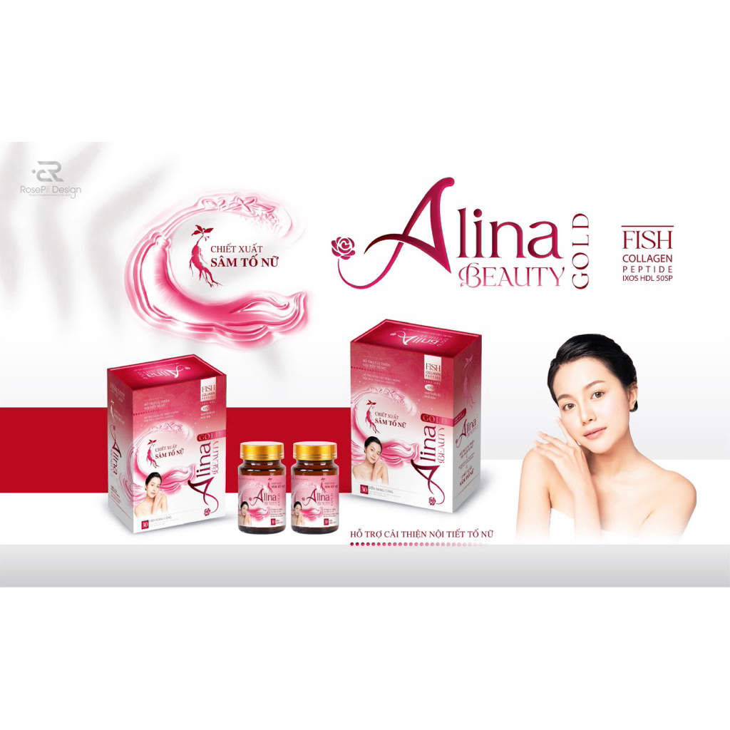 VIÊN UỐNG HỖ TRỢ TĂNG CƯỜNG NỘI TIẾT CHIẾT XUẤT SÂM TỐ NỮ ALINA GOLD BEAUTY