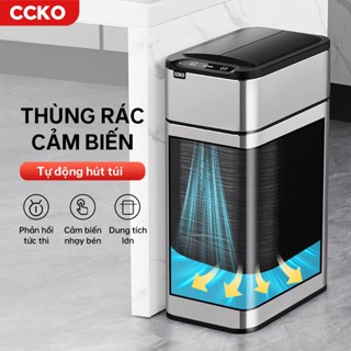  Thùng rác thông minh CCKO CK8817 thùng rác cảm ứng thông minh có nắp dung tích 15L 25L để phòng khách nhà bếp 