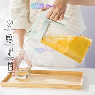 Bình nước nhựa Inochi Biwa Plus dung tích 1.6L  2.1L an toàn chịu nhiệt độ cao Happy Mall 