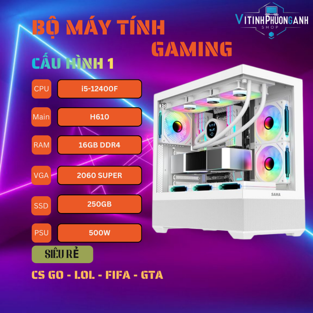 Bộ Máy Tính Gaming i5-12400F