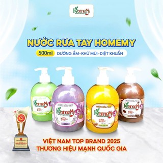  Nước Rửa Tay HomeMy Chai 500ml diệt khuẩn khử mùi làm mềm Da Tay 