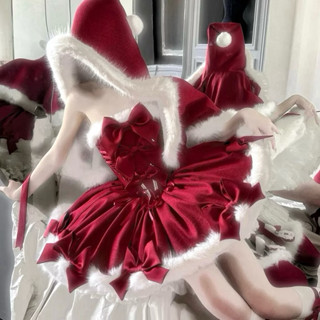  583 - Đầm cúp ngực xoè bồng NOEL cô bé quàng khăn đỏ cao cấp 