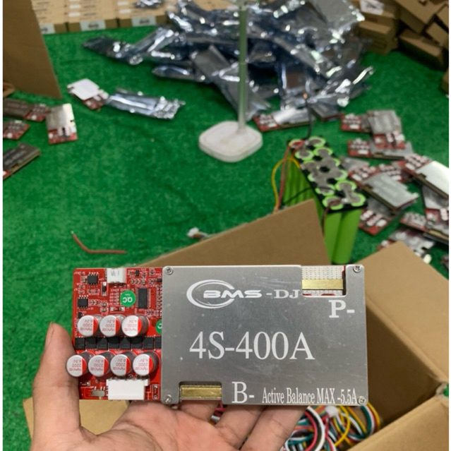 BMS, Mạch DJ 4S 400a tích hợp cân bằng 5,5a vip chống chập
