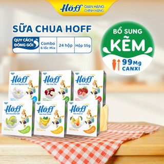 Combo 6 Lốc Sữa chua HOFF mix 6 vị hỗ trợ hệ tiêu hóa cho bé ăn dặm - 6 lốc (24 hộp x 55g)