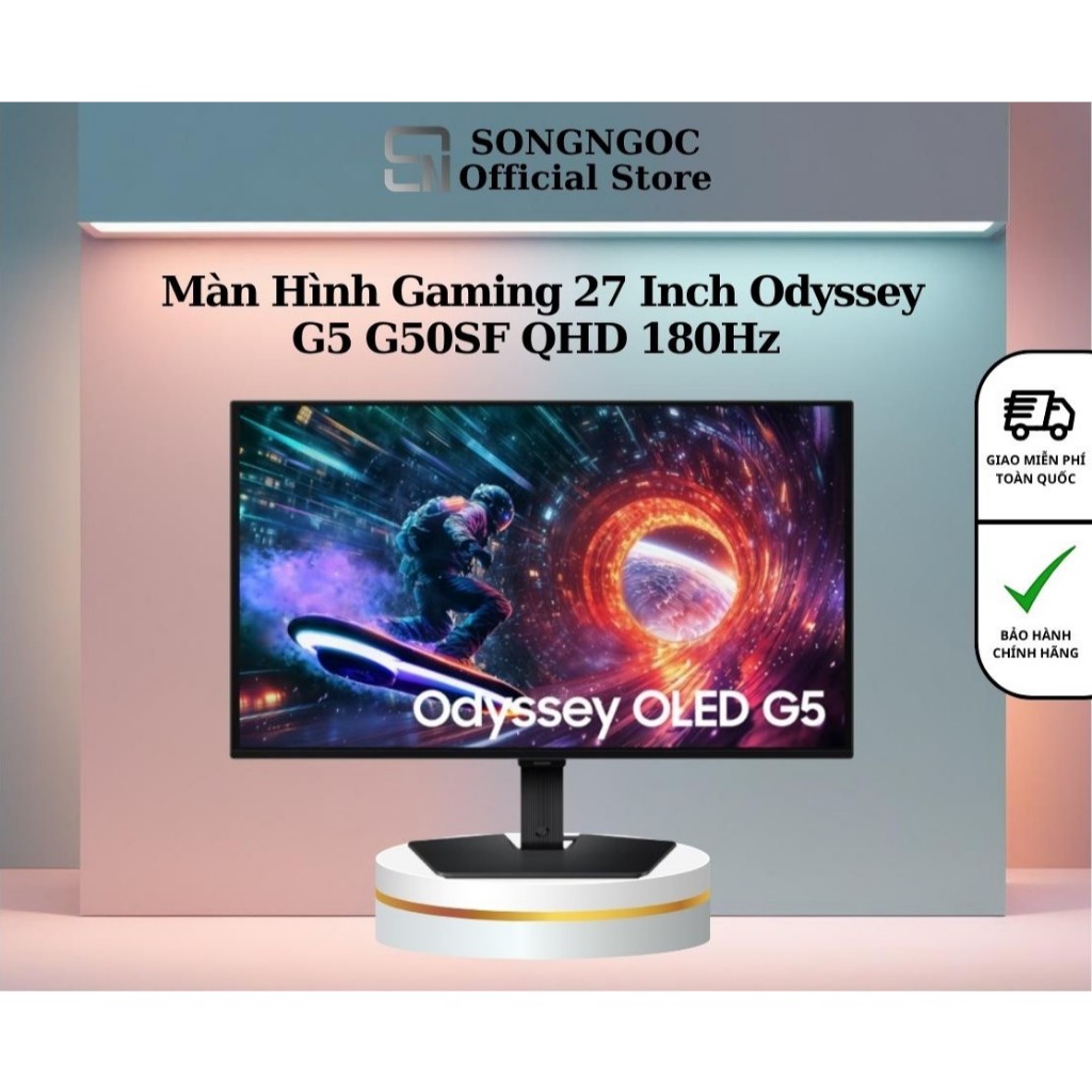 Màn Hình Gaming 27 Inch Odyssey G5 G50SF QHD 180Hz - LS27FG502SEXXV