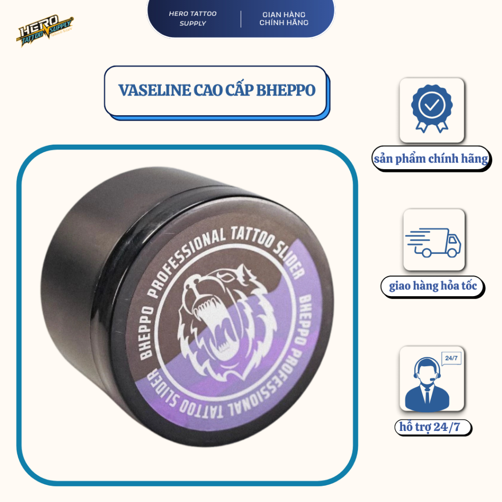 Vaseline Bheppo Glide tattoo 250g - vaseline xăm hình tattoo