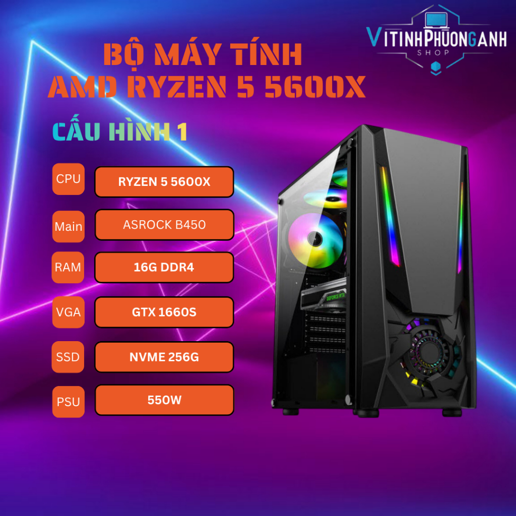 Bộ PC AMD Ryzen 5 5600X