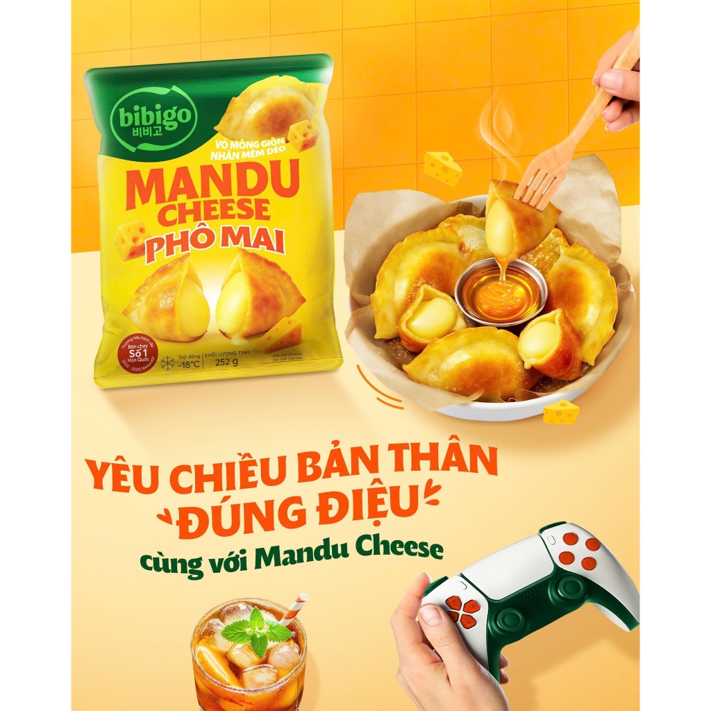 Mandu nhân phô mai Bibigo 252g [HN giao hỏa tốc] - Ảnh 5