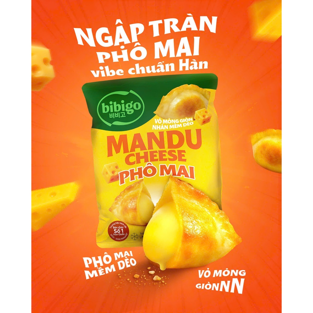 Mandu nhân phô mai Bibigo 252g [HN giao hỏa tốc] - Ảnh 2