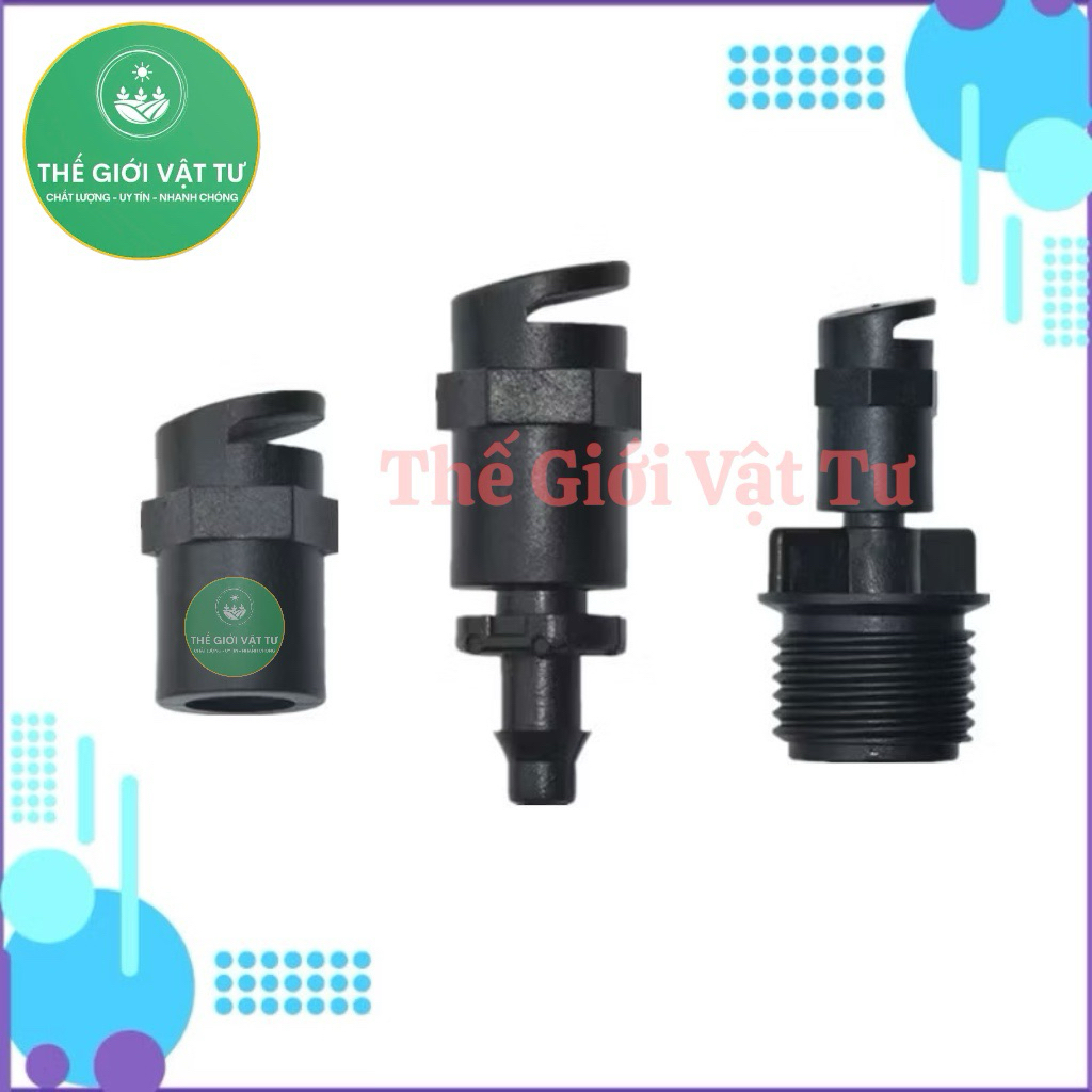 10 Cái Béc Tưới Phun Mưa 180 Độ, ( màu đen ), béc tưới gốc cây, tưới hàng rào, tưới cây góc bị hẹp