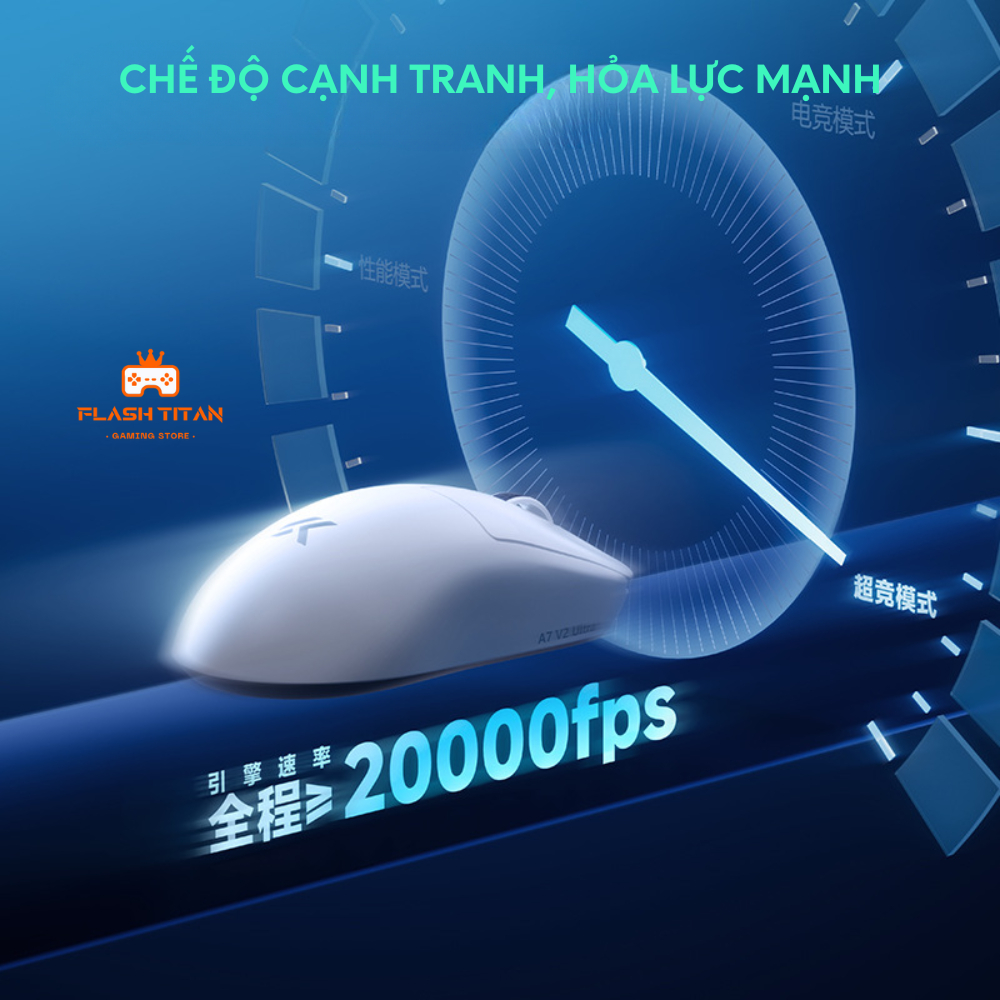 Chuột gaming Không Dây Mchose A7 ultra V2 - Mắt đọc 3950 cao cấp - Pin 500mAh - Lớp phủ Super Glide | BigBuy360 - bigbuy360.vn