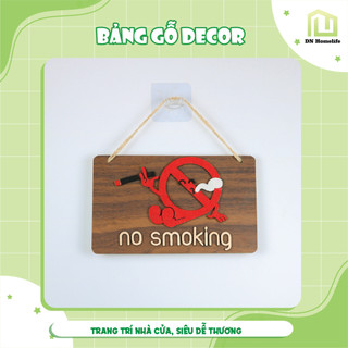 Bảng decor No Smoking Siêu dễ thương trang trí cửa hàng, quán