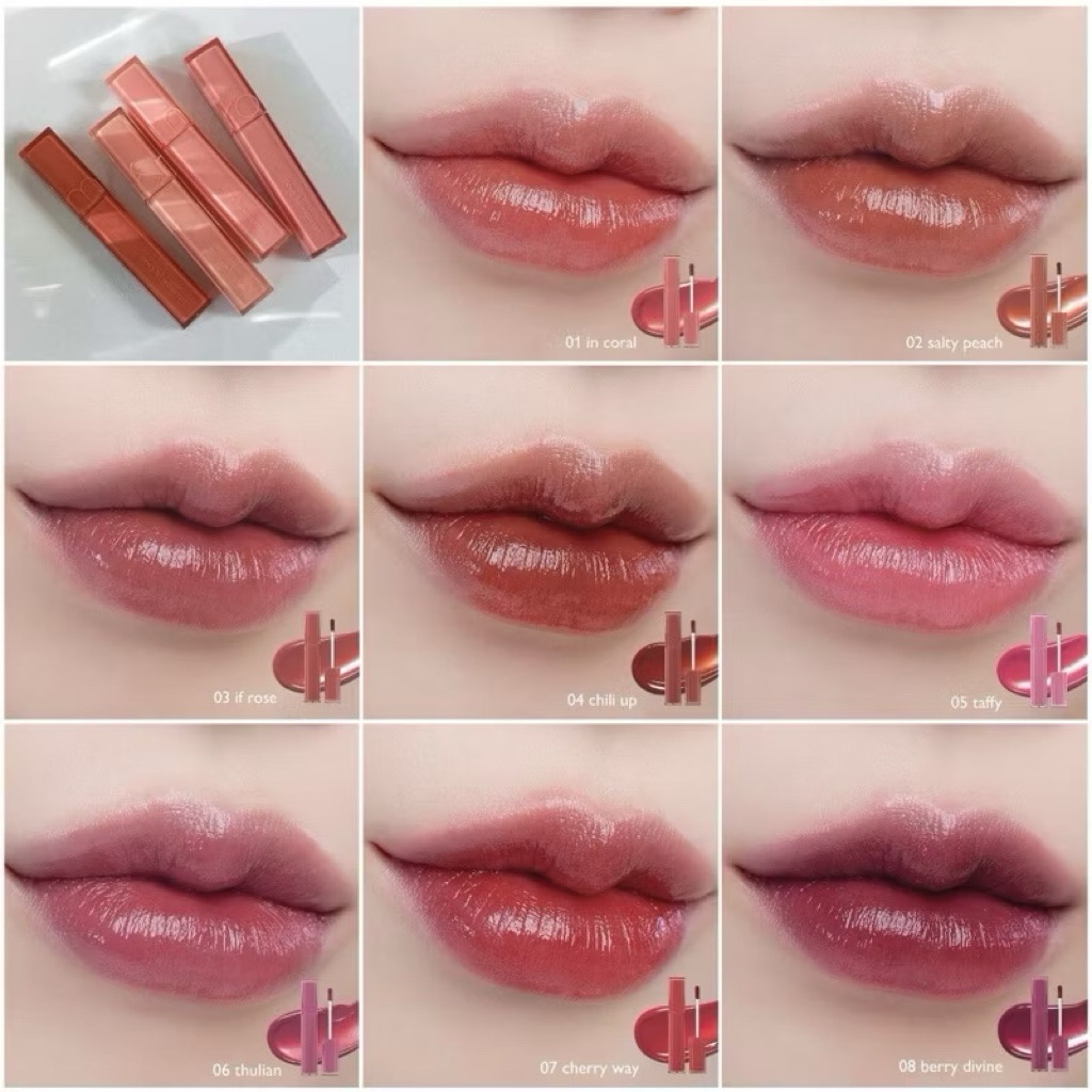 (list RM 01) Son tint bóng, siêu lì cho đôi môi căng mọng Dewy