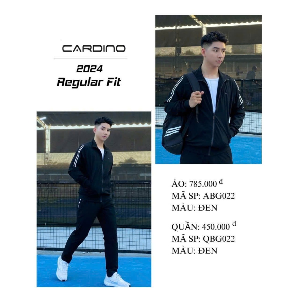 Bộ Quần Áo Gió Nam Thu Đông CARDINO Vải Thể Thao Cao Cấp Chính Hãng BG022