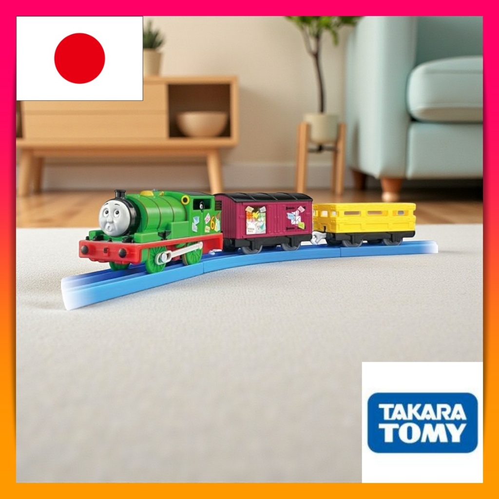 TAKARA TOMY Plarail Thomas TS-15 Percy’s Mail Delivery Train Toy for Kids Ages 3+