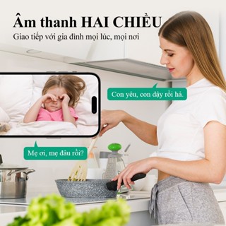 không dây WiFi Camera Full HD 1080P, xoay 360 độ, hình độ bóng đèn kết nối với điện thoại từ xa, tầm nhìn ban đêm