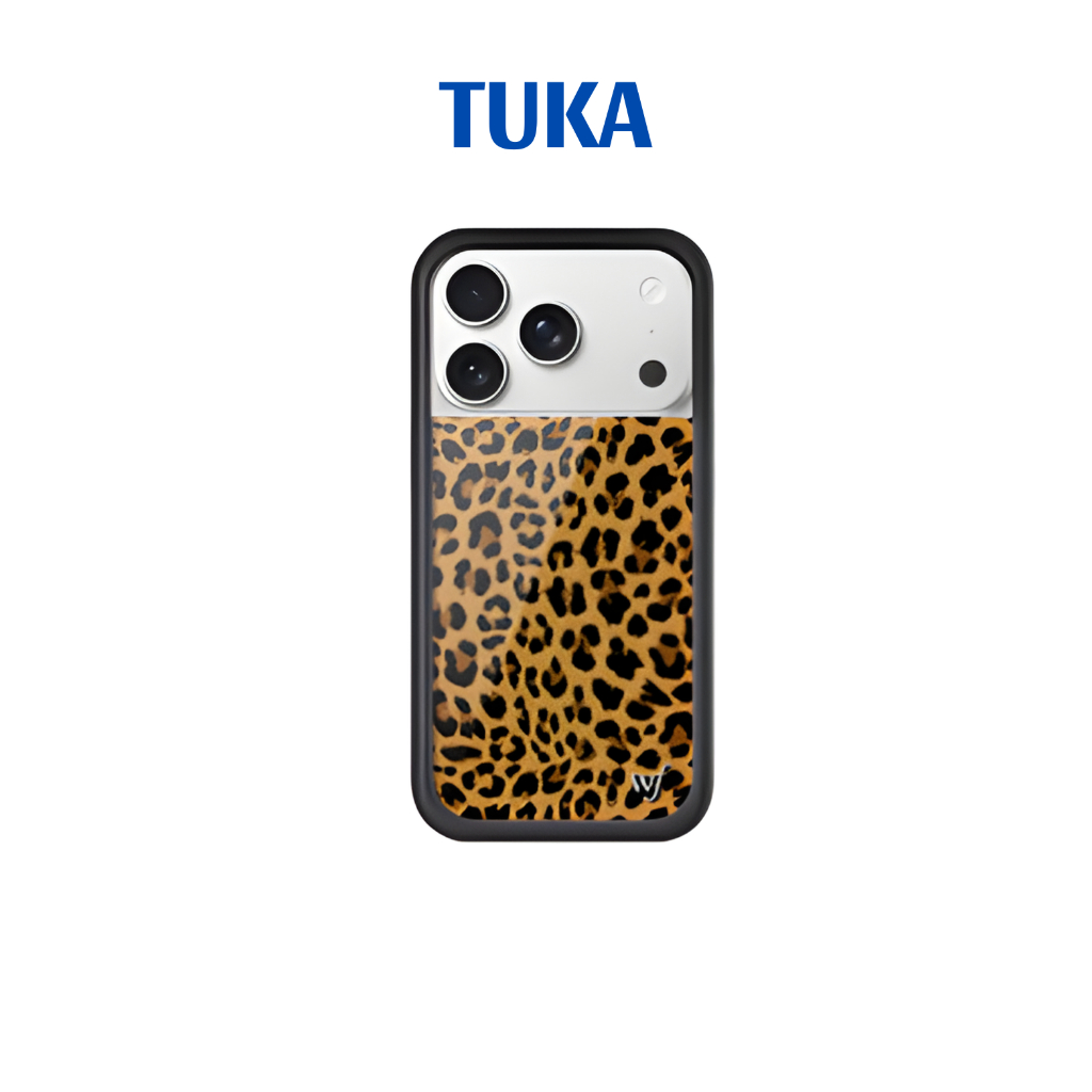 TUKA-Ốp điện thoại Wildflower da beo Meow Ốp bao phủ toàn diện Chống sốc Chống rơi vỡ cho Case Iphon